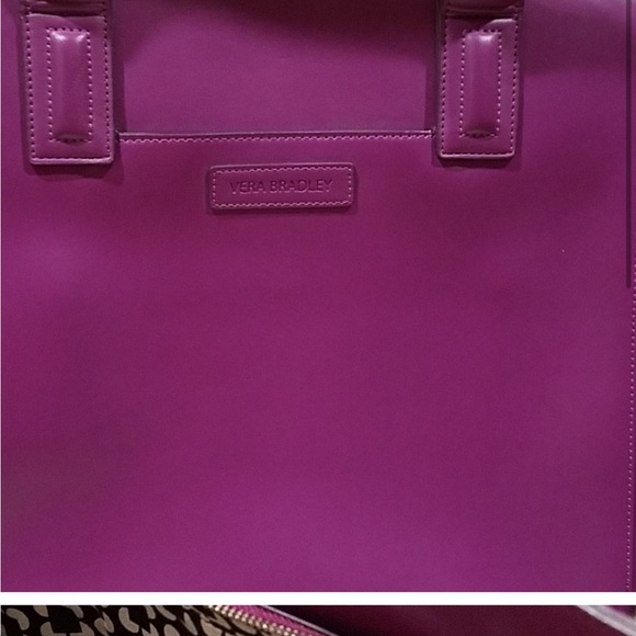 Elegant Vera Bradley Leather Handbag - Picture 2 of 5